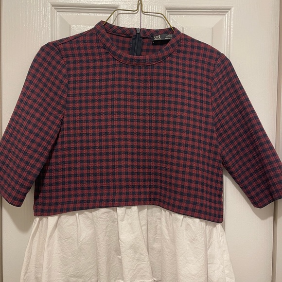 EUC Trf by Zara Peplum knit & blouse top - Picture 3 of 3